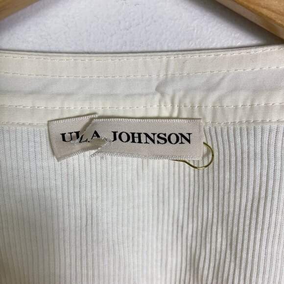 NEW Ulla Johnson Blair Top Eclipse White Size P or XS Puff Shoulder Blouse Boho - Picture 7 of 11